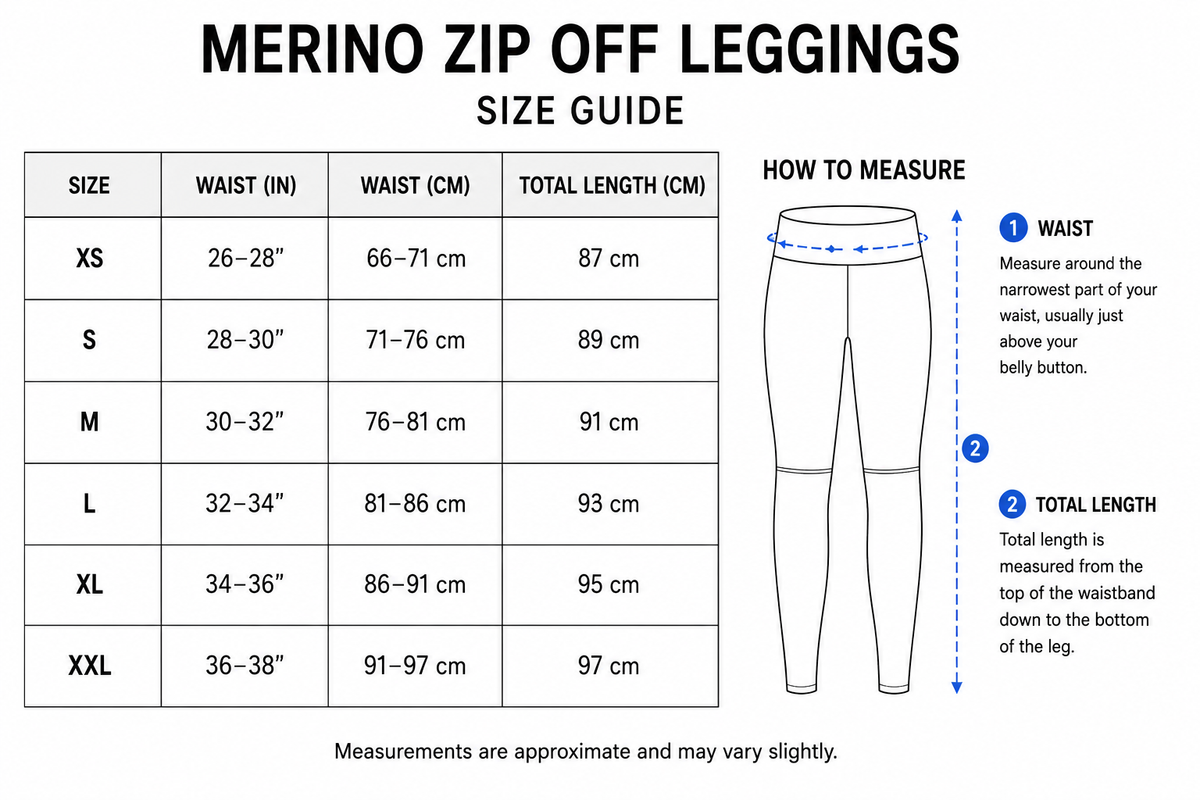 Core Merino Zip-Off Leggings